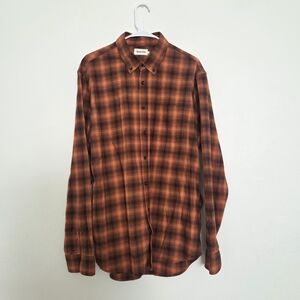 Taylor Stitch Jack In Rust Plaid Button Down Long Sleeve Shirt Size 44/ XL